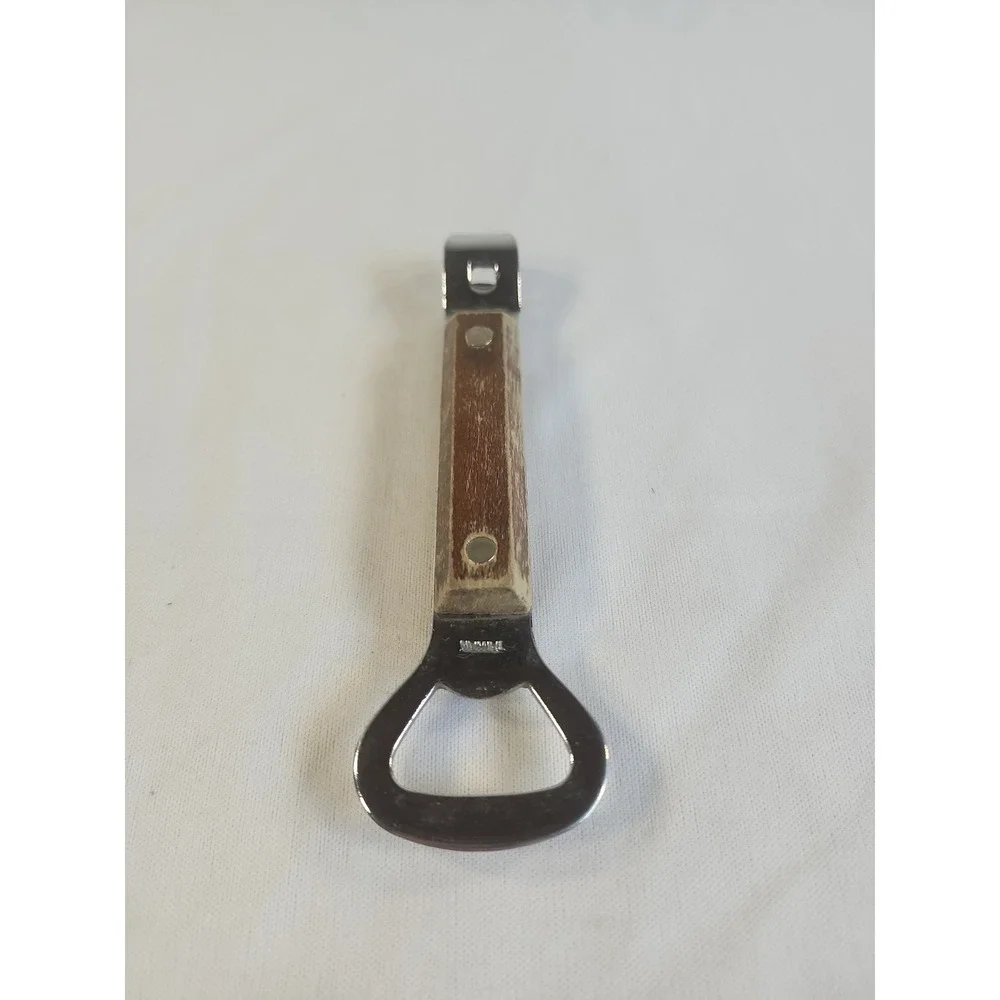 Vintage EKCO Can Piercer Wood Handle Church Key Camping Bottle Can Opener